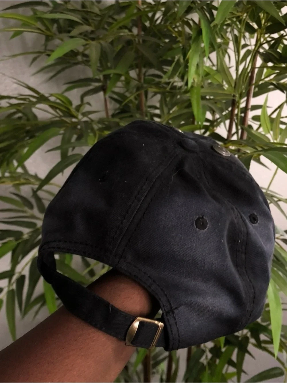 Y2K Black skull baseball cap trucker hat studs grommets eyelets goth punk grunge